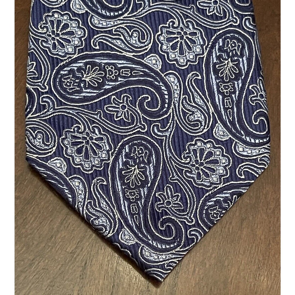 Tasso Ella Blue Hand Made 100% Silk Men’s Neck Tie Made In China